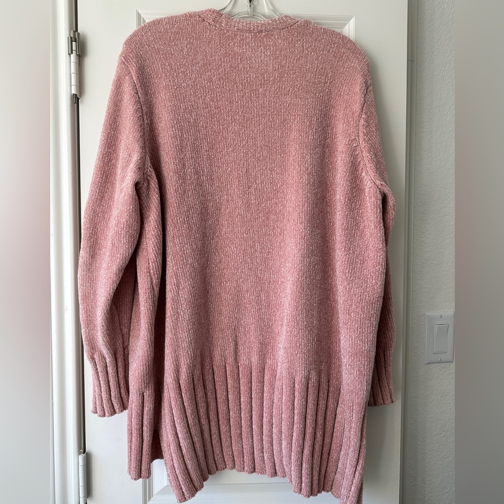 Seven7 Women's Blush Open-Front Chenille Cardigan - Picture 5 of 5
